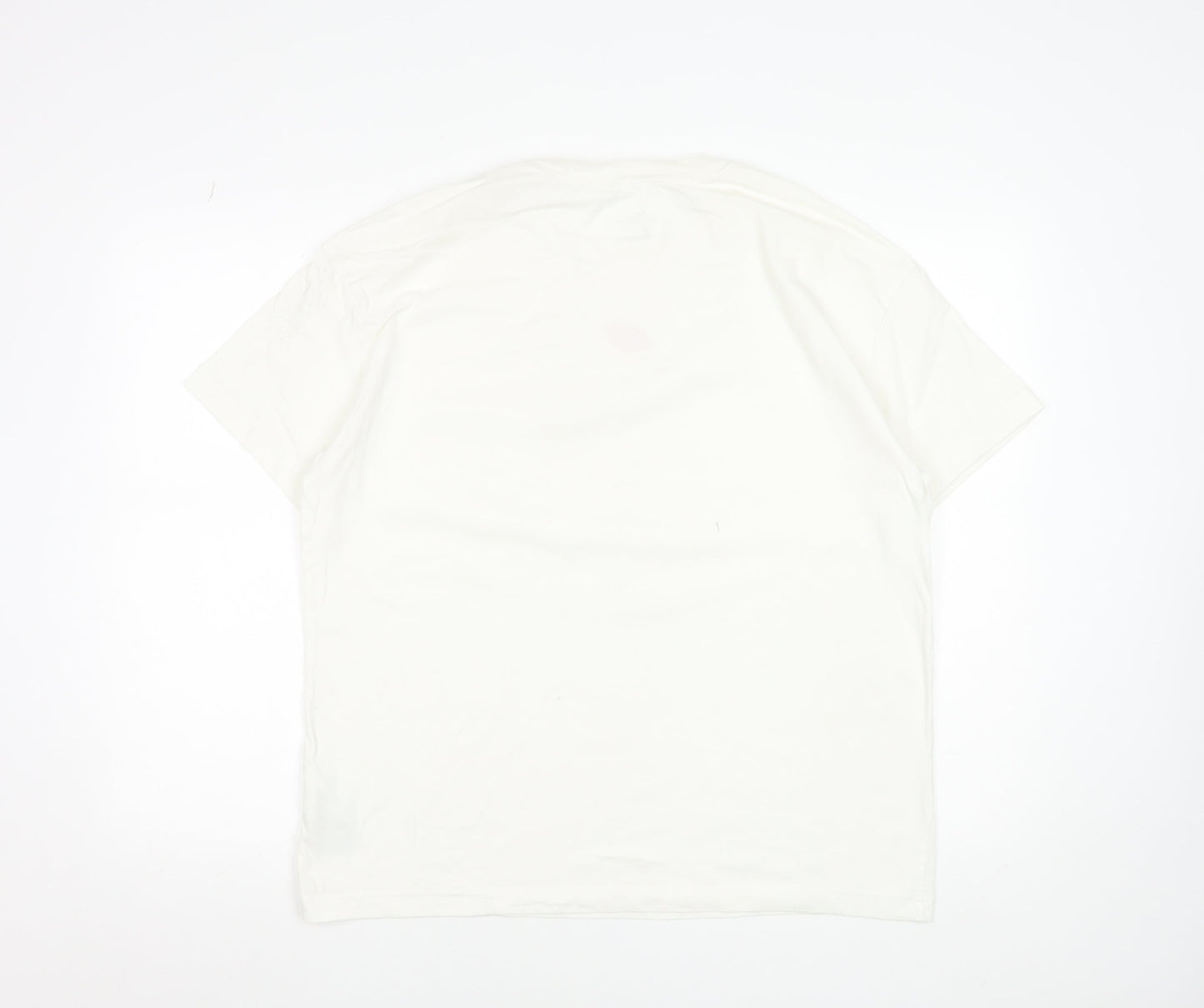Nike Men's White L Graphic Logo Cotton Crew Neck T-Shirt