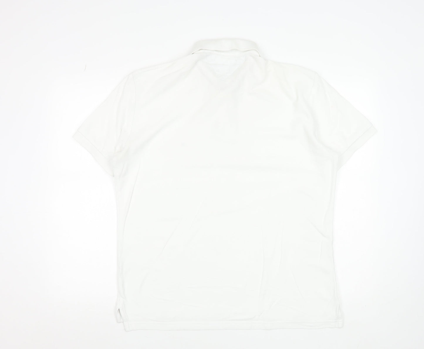 Tommy Hilfiger Men's White XL Regular Fit Cotton Polo Shirt