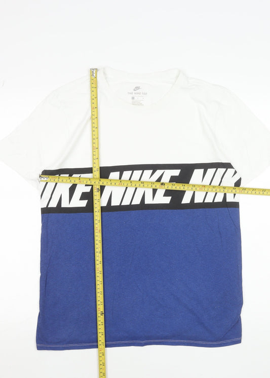 Nike Men's Multicoloured L Athletic Fit Crew Neck Graphic T-Shirt