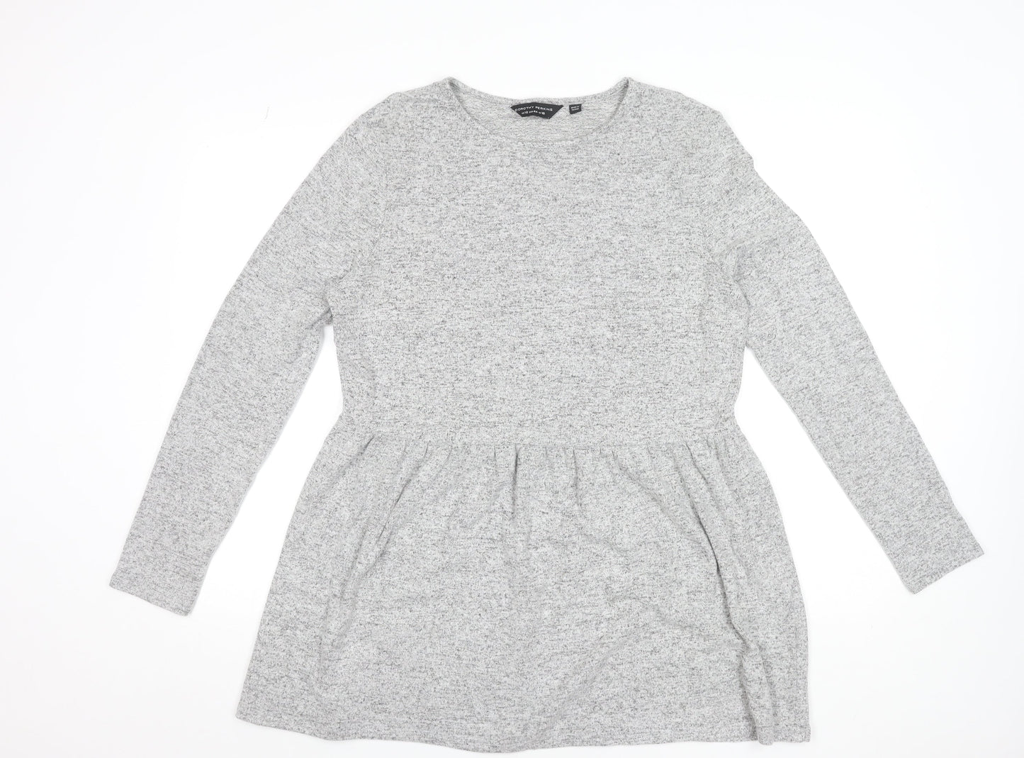 Dorothy Perkins Women’s Grey Long Sleeve Tunic Top UK 16