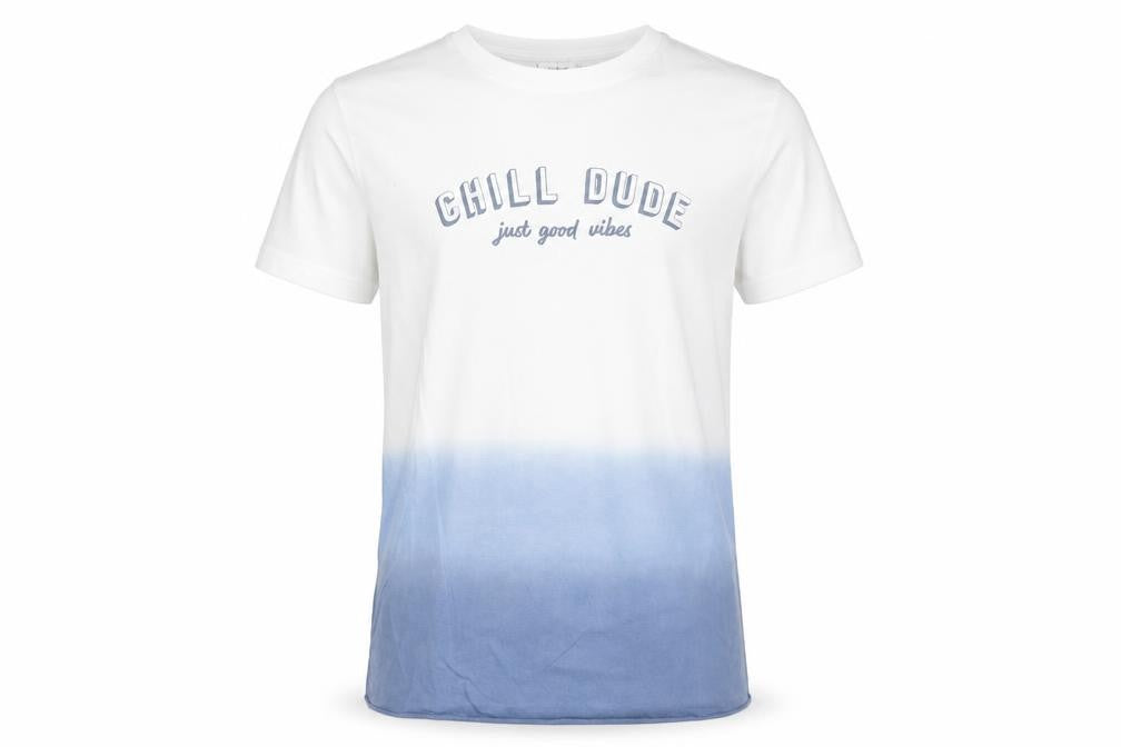 BluKids Boys Blue Dip Dye Cotton Chill Dude T-Shirt 11-12 Years