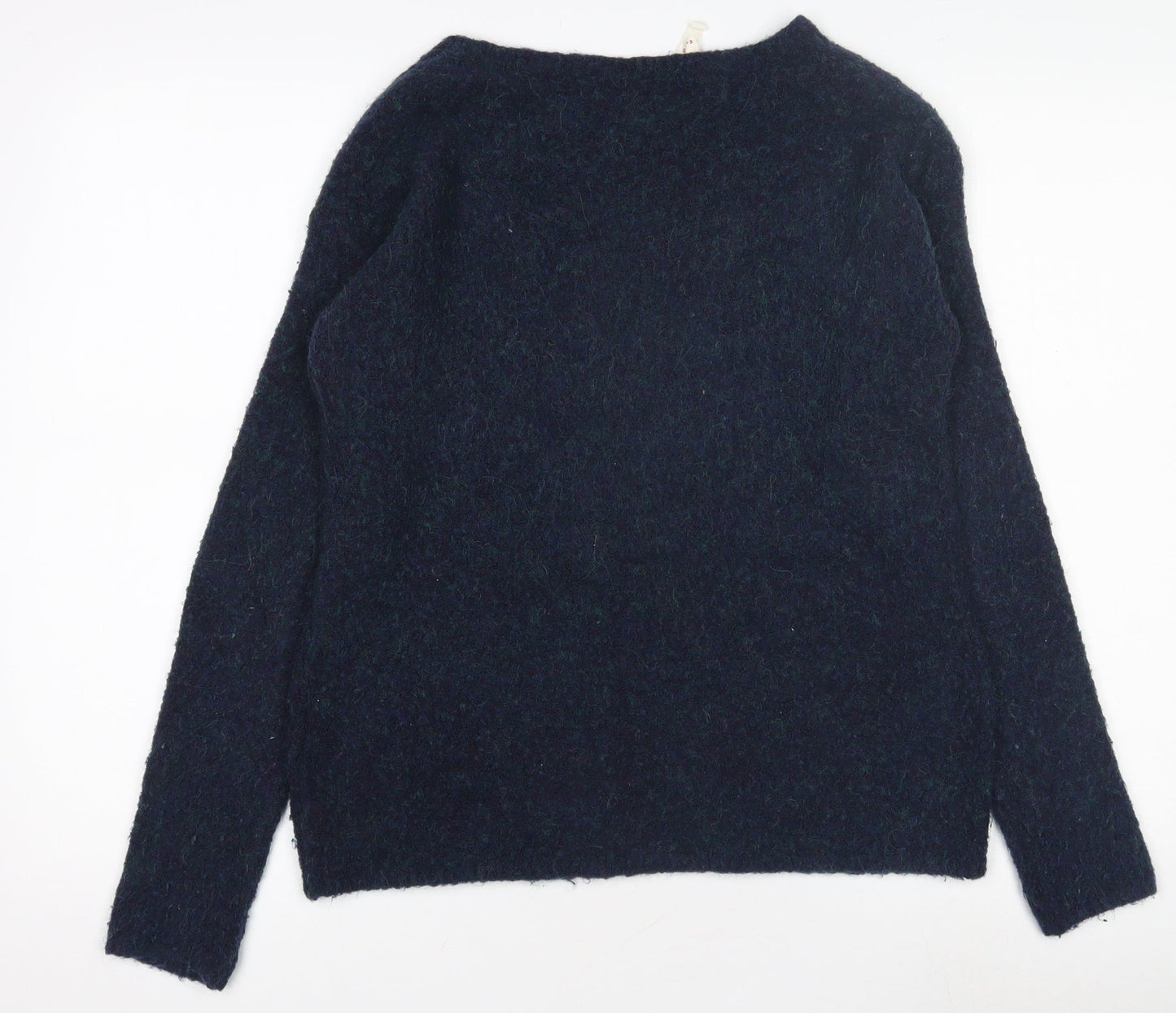 Esprit Women's Navy Wool Blend Long Sleeve Crew Neck Jumper Size S