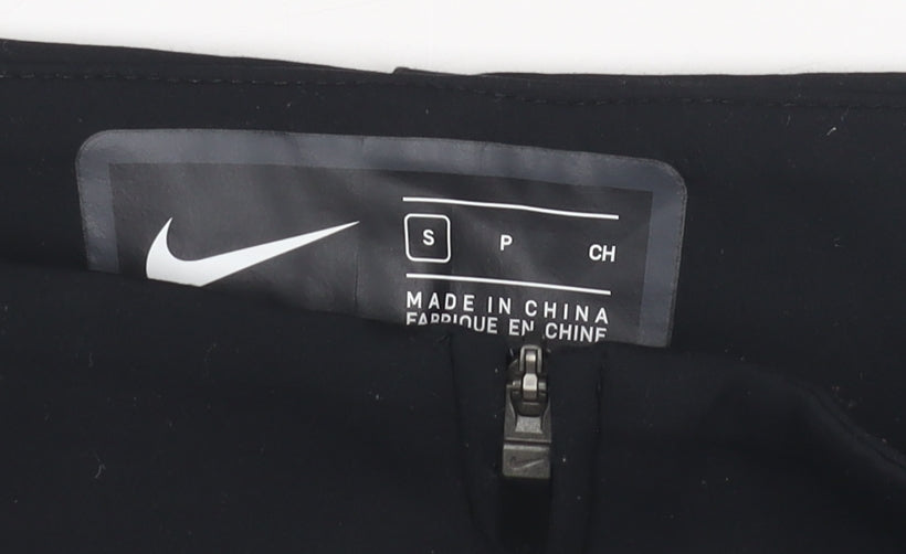 Nike Womens Black S Jogger Trousers Slim Fit Zip Sport Pants