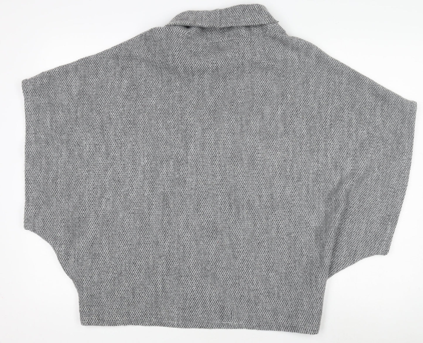 Apricot Women Grey Roll Neck Knit Tunic Top Size S Relaxed Fit