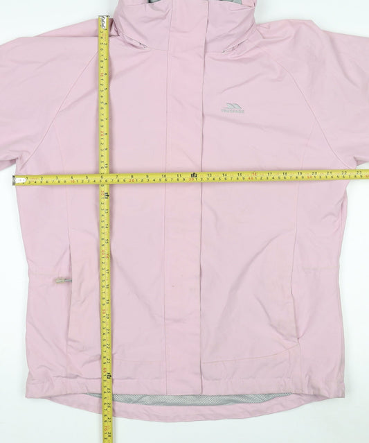Trespass Womens Pink Waterproof Windproof Rain Jacket Size 12