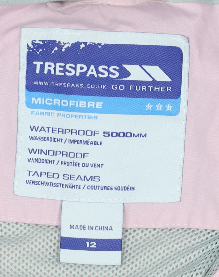 Trespass Womens Pink Waterproof Windproof Rain Jacket Size 12