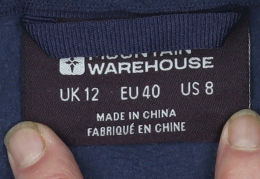 Mountain Warehouse Women's Blue Fleece Full Zip Jacket UK 12