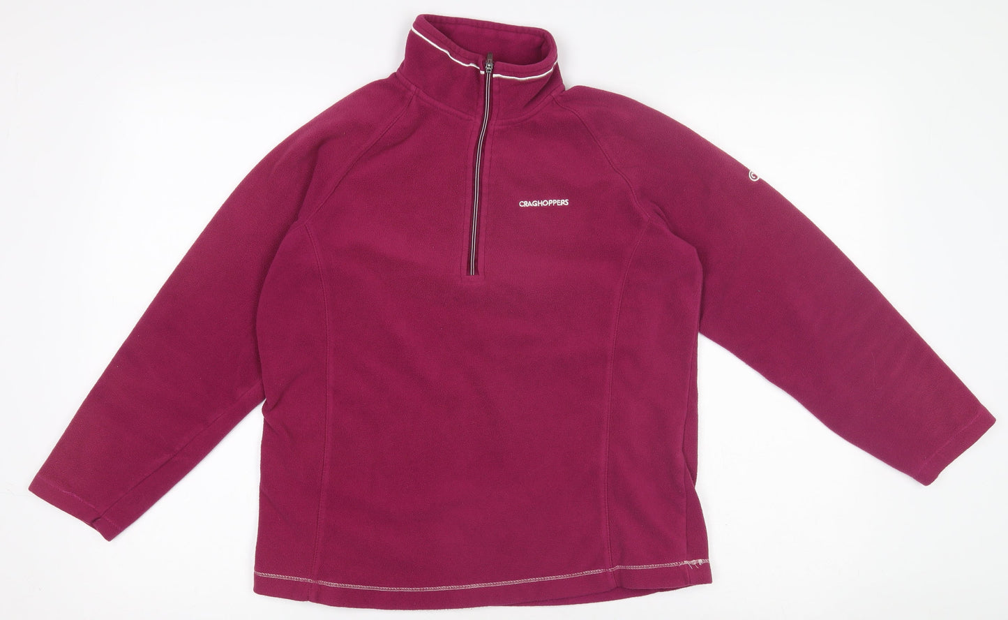 Craghoppers Womens Pink Fleece Pullover 1/2 Zip Sweatshirt Size M