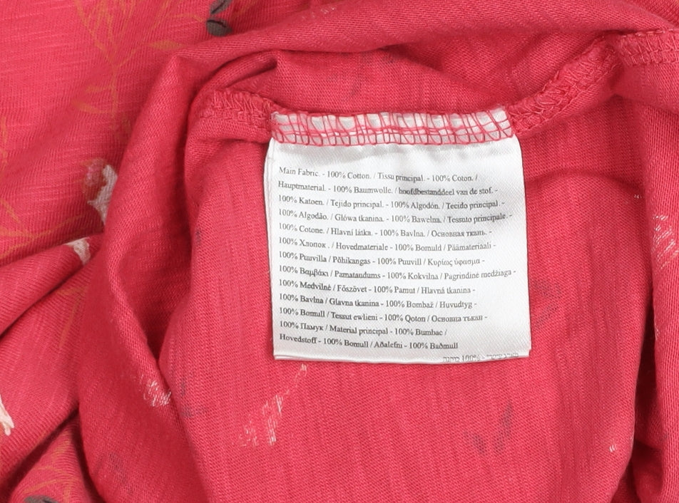 Regatta Womens Pink Cotton Floral T-Shirt UK 12 Summer Top