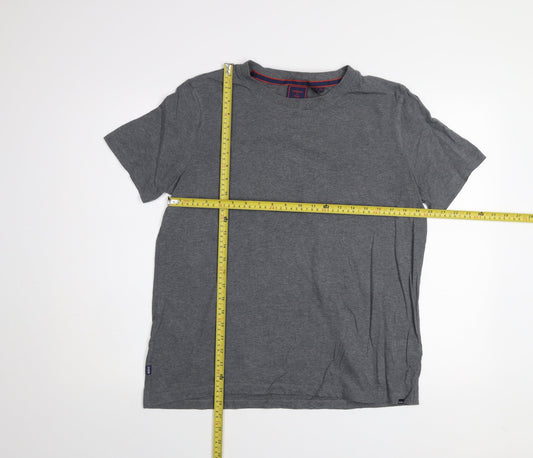 Superdry Womens Grey Basic Crew Neck Cotton T-Shirt Size 12