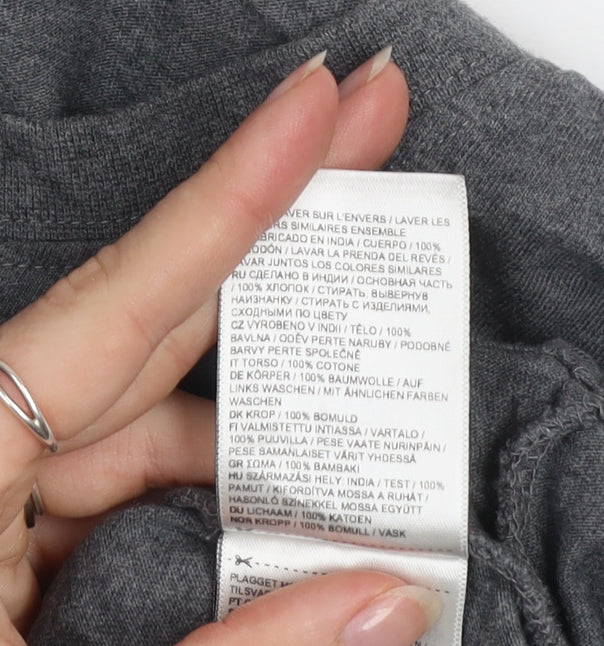 Superdry Womens Grey Basic Crew Neck Cotton T-Shirt Size 12