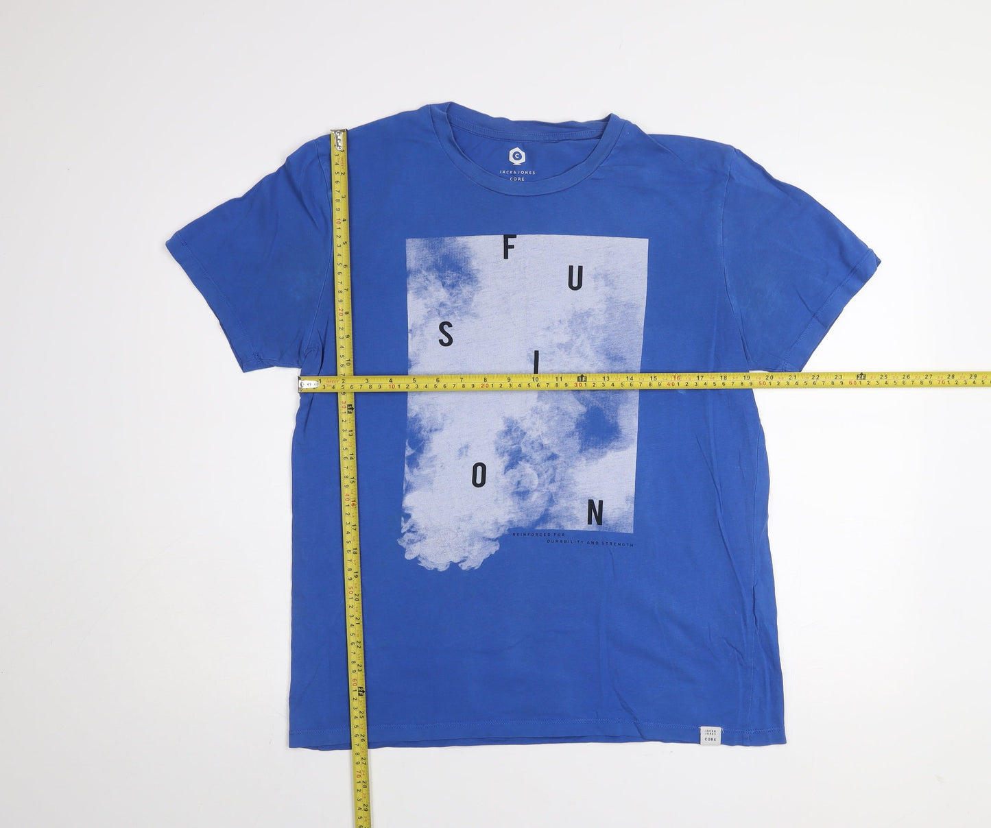 Jack & Jones Core Men's Blue XL Graphic Print Cotton T-Shirt