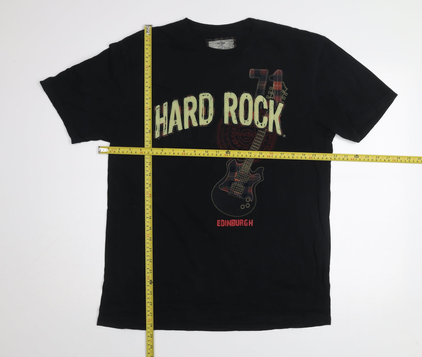 Hard Rock Cafe Edinburgh Black Men's Large Music Graphic T-Shirt