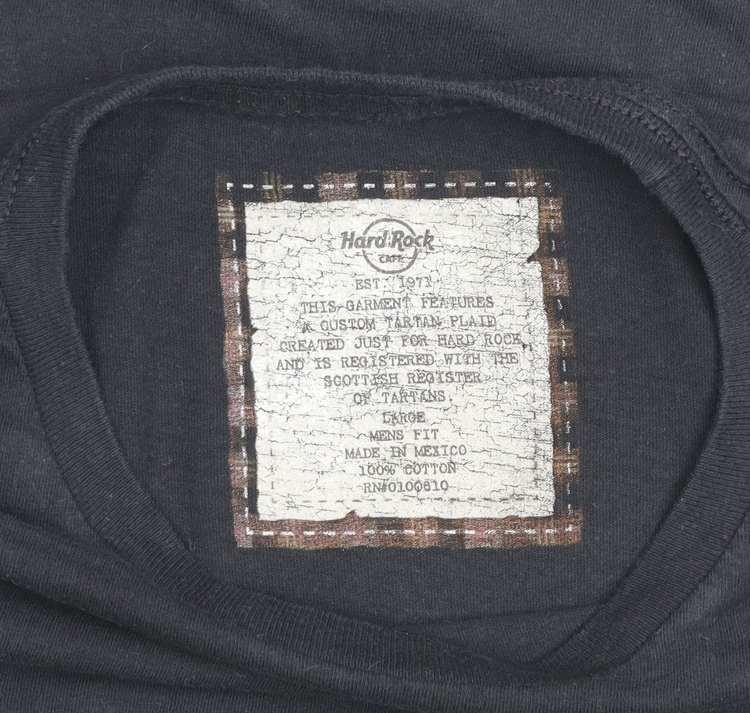 Hard Rock Cafe Edinburgh Black Men's Large Music Graphic T-Shirt