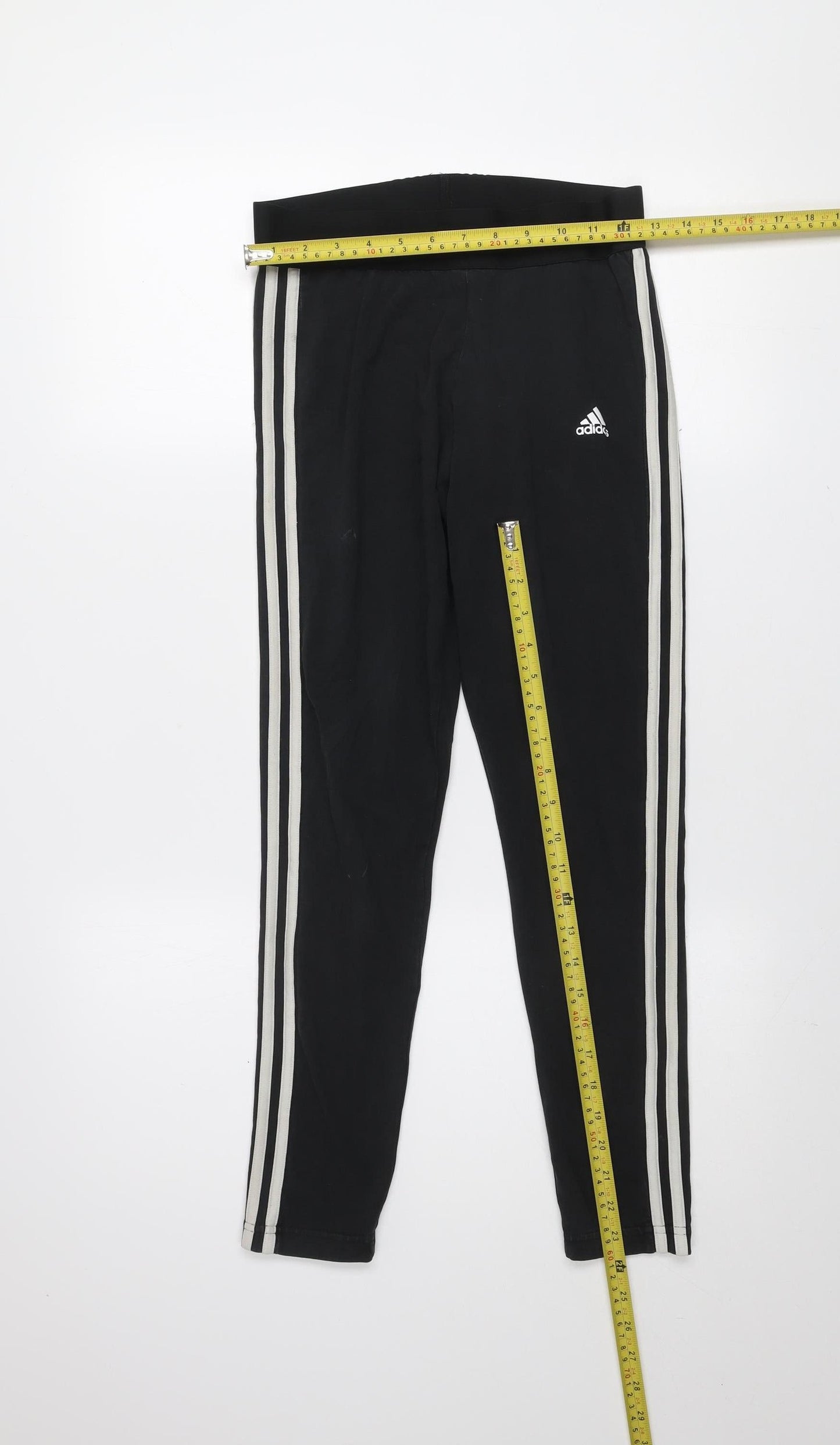 Adidas Womens Black Slim Fit Leggings Medium Activewear Trousers