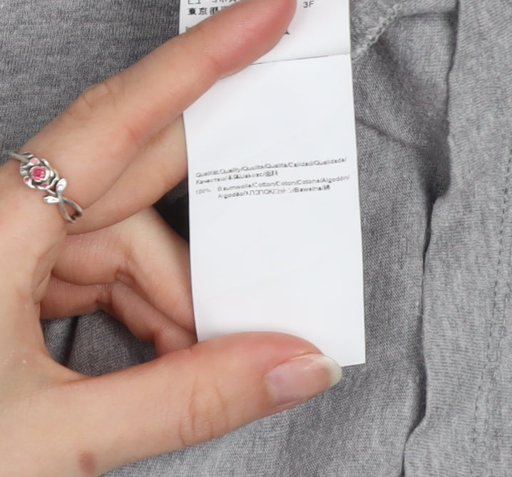 Hugo Boss Men's Grey Cotton Crew Neck Short Sleeve T-Shirt Size L