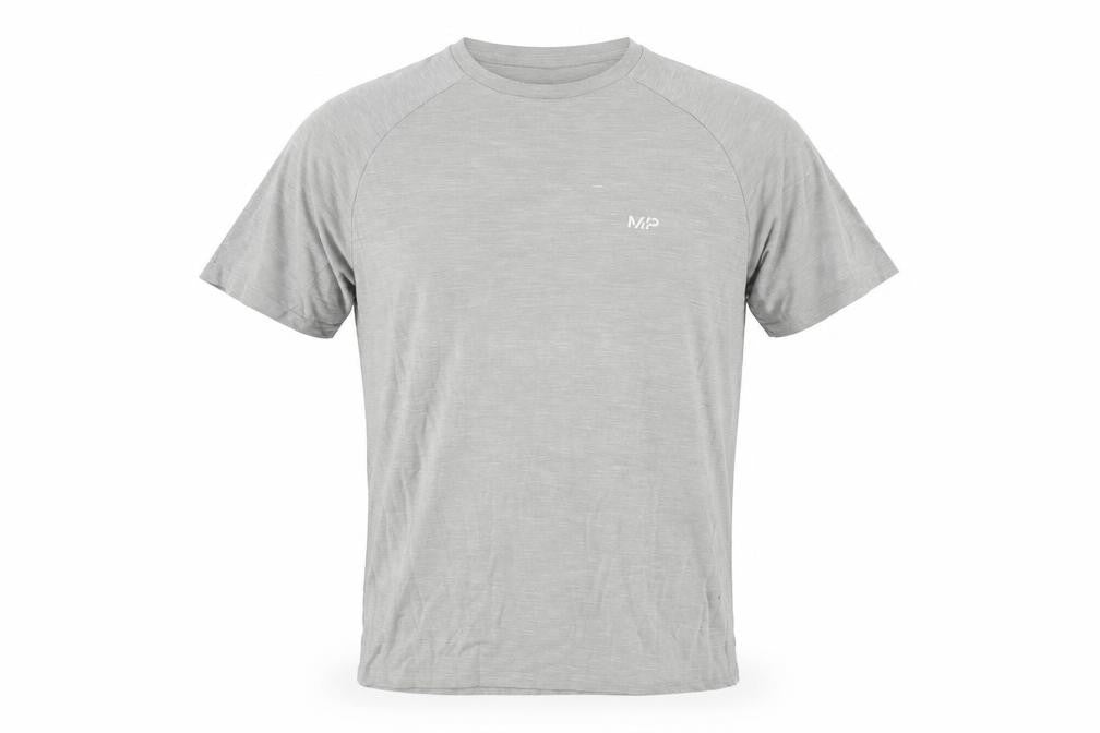 MP Men's Grey Athletic Fit Short Sleeve T-Shirt Size M