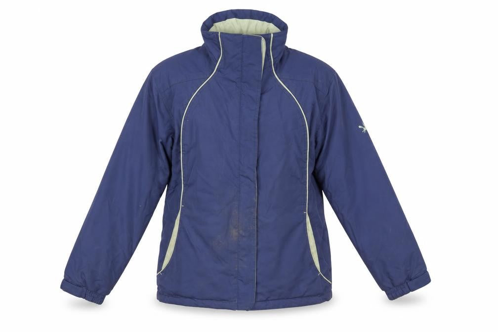 Outdoor Scene Womens Blue M 12-14 Water Resistant Puffer Jacket