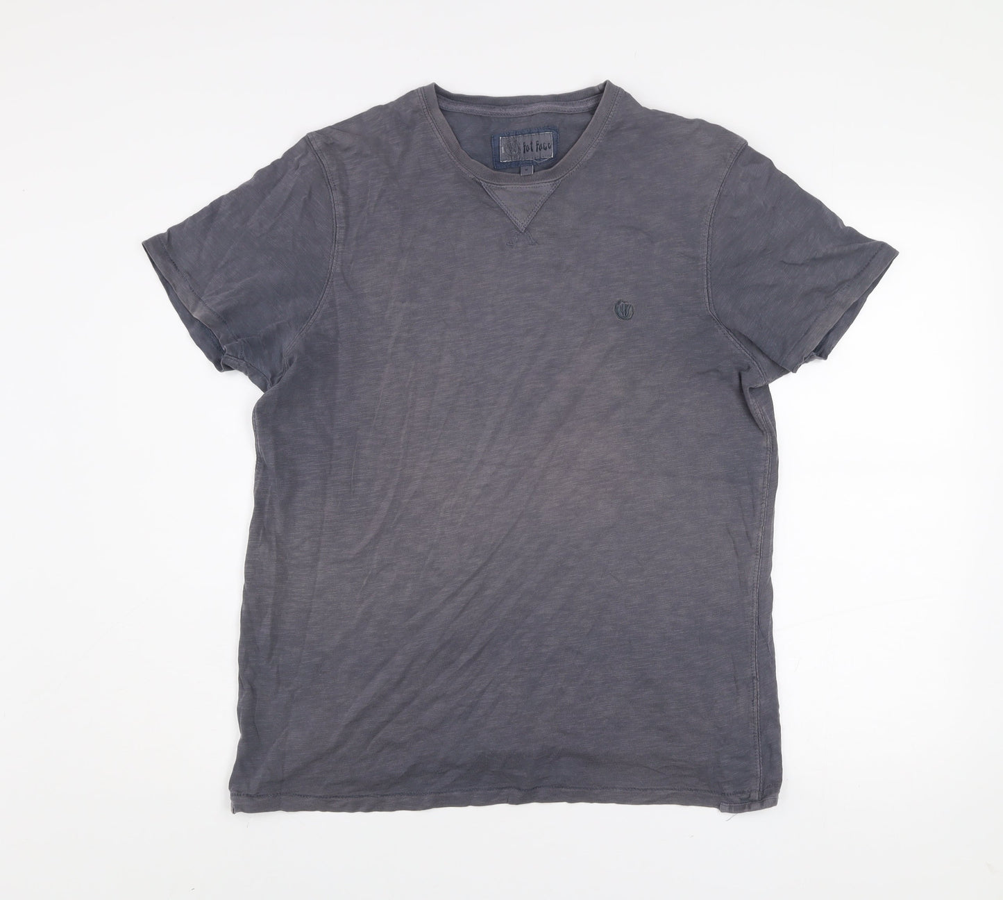 Fat Face Men's Blue Crew Neck Cotton T-Shirt Size M Classic Fit