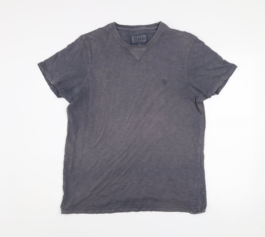 Fat Face Men's Blue Crew Neck Cotton T-Shirt Size M Classic Fit