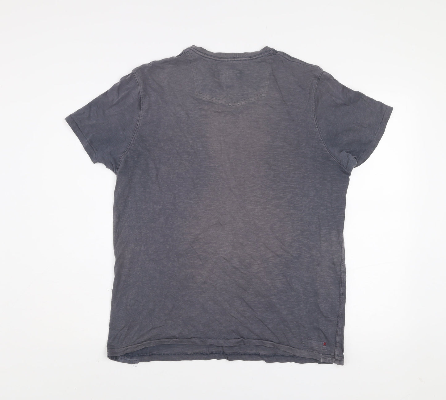 Fat Face Men's Blue Crew Neck Cotton T-Shirt Size M Classic Fit