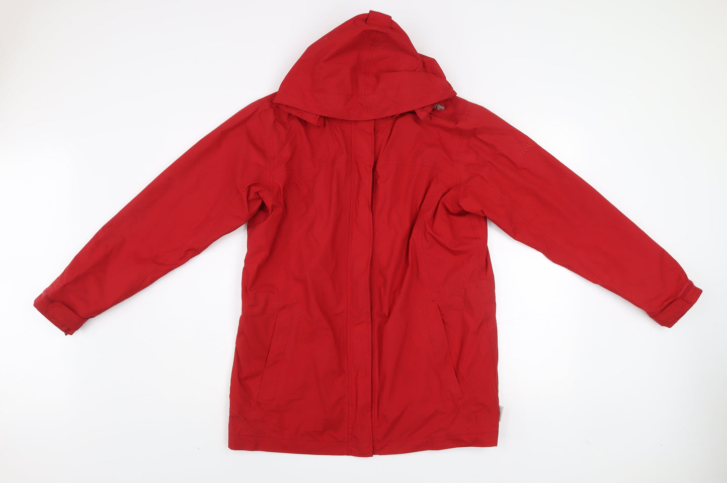 Regatta Womens Red Waterproof Hooded Rain Coat Size 14 L Long Jacket