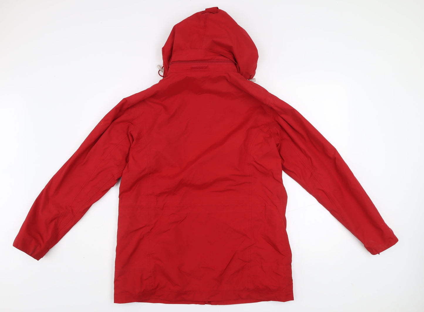 Regatta Womens Red Waterproof Hooded Rain Coat Size 14 L Long Jacket