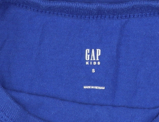 GAP Kids Boys Blue Explore Graphic Cotton T-Shirt Size 6-7 Years