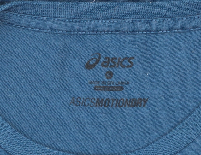 Asics Men’s Blue XL MotionDry Active T-Shirt Lightweight Gym Top