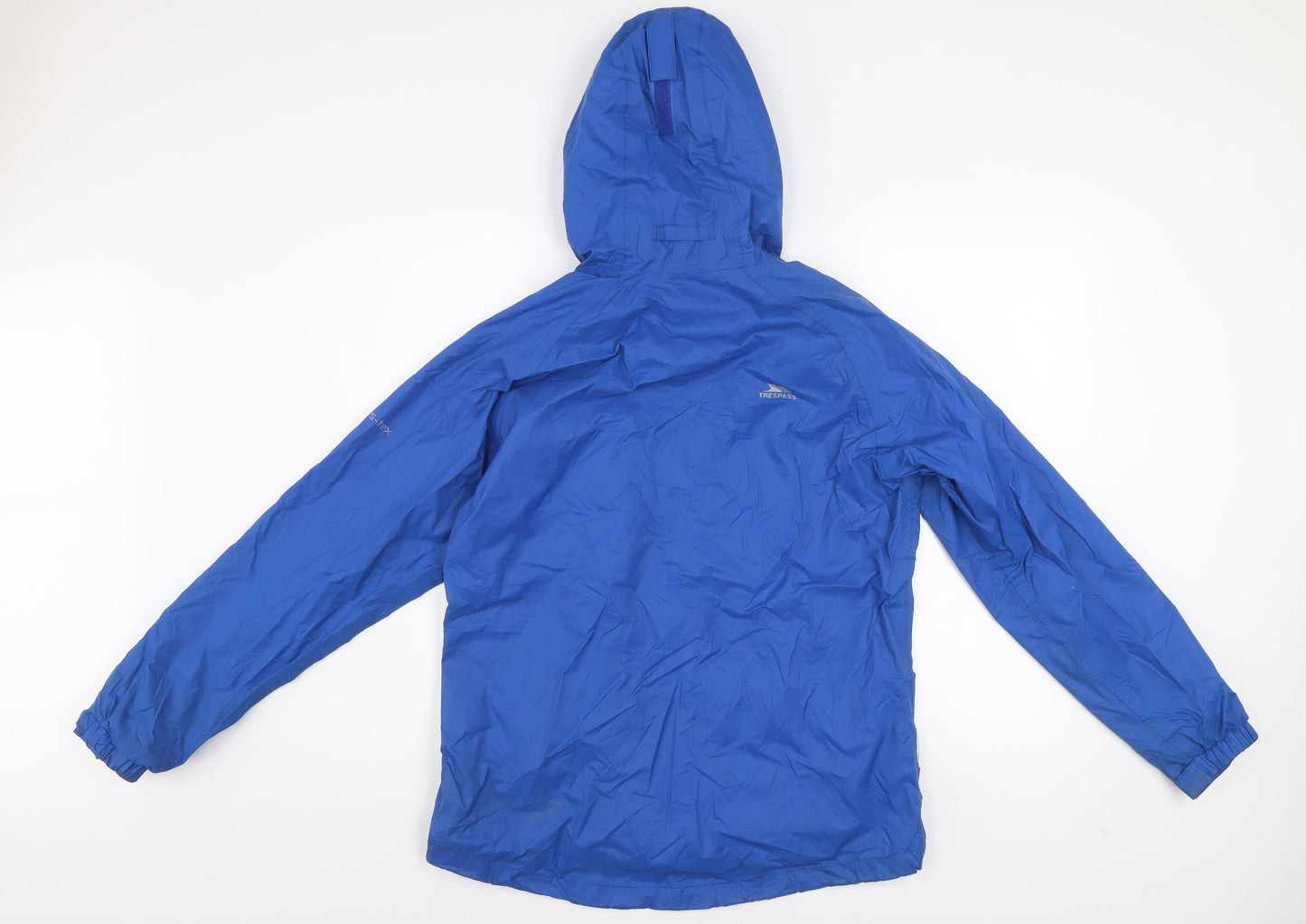 Trespass Men's Blue Waterproof Hooded Rain Coat Jacket M