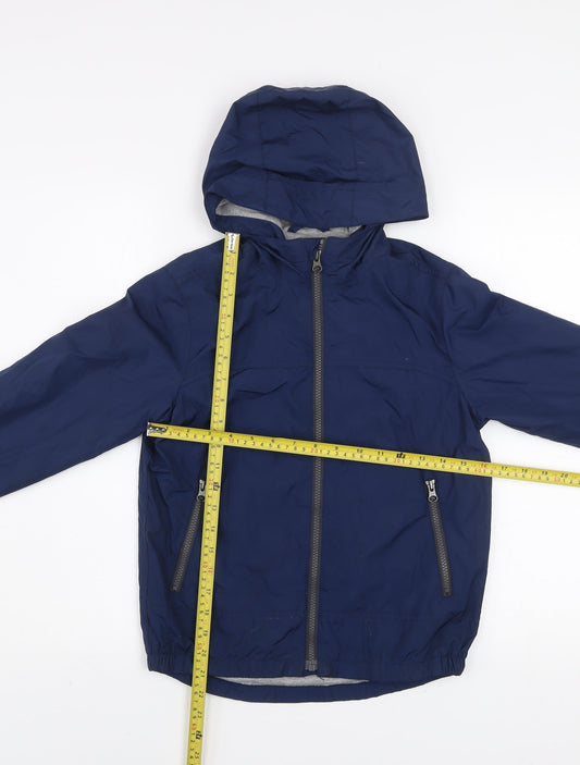 GAP Kids Boys Blue Hooded Windbreaker Jacket 8-9 Years Regular Fit