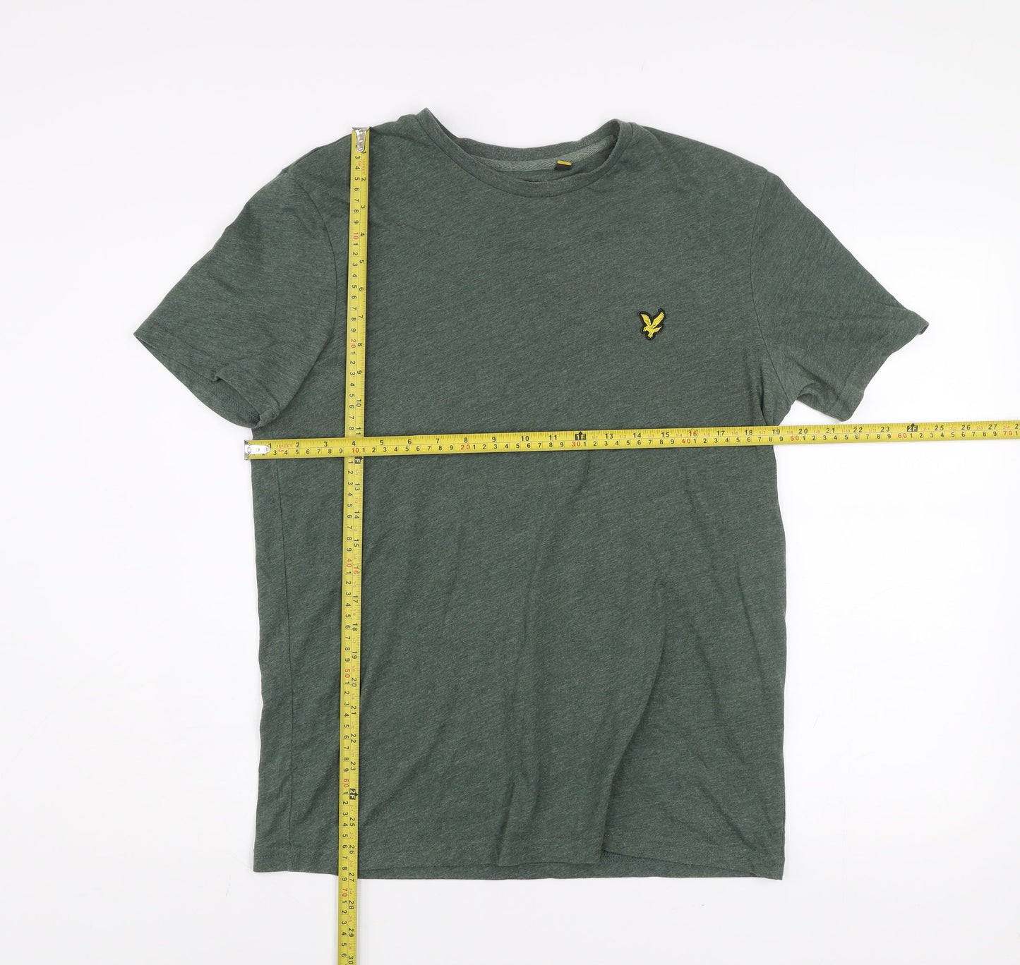 Mens UK Size M Lyle & Scott Green  Cotton Blend T-Shirt