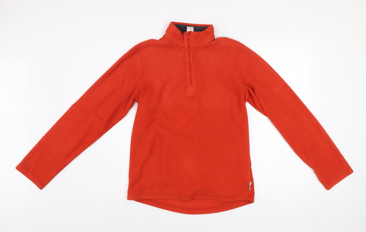 Quechua Men's Red Fleece 1/4 Zip Pullover Sweatshirt Size S