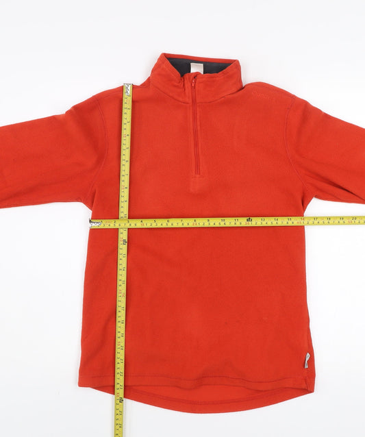 Quechua Men's Red Fleece 1/4 Zip Pullover Sweatshirt Size S