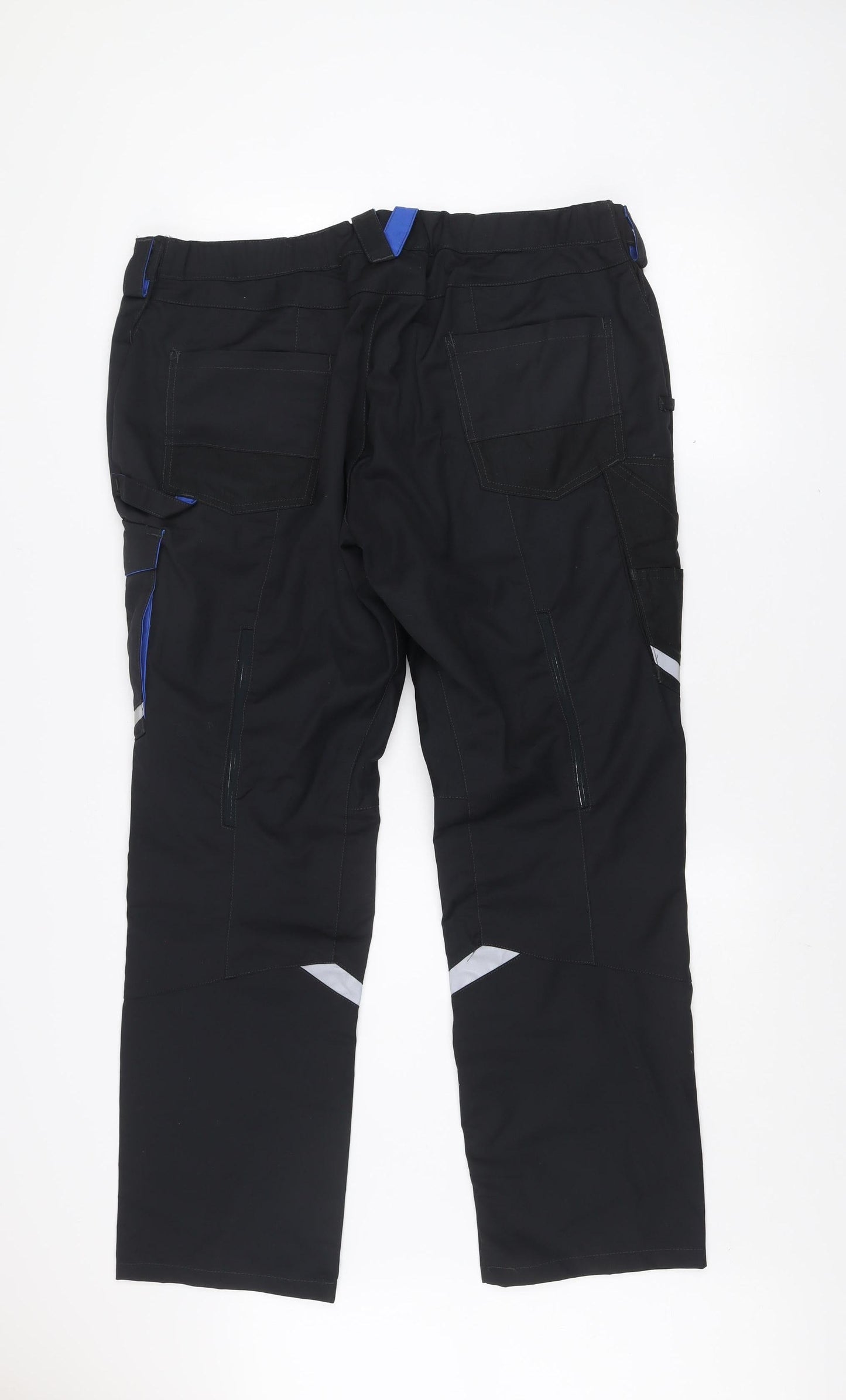 Uvex Men's Black Cargo Workwear Trousers Size M Reflective Pockets