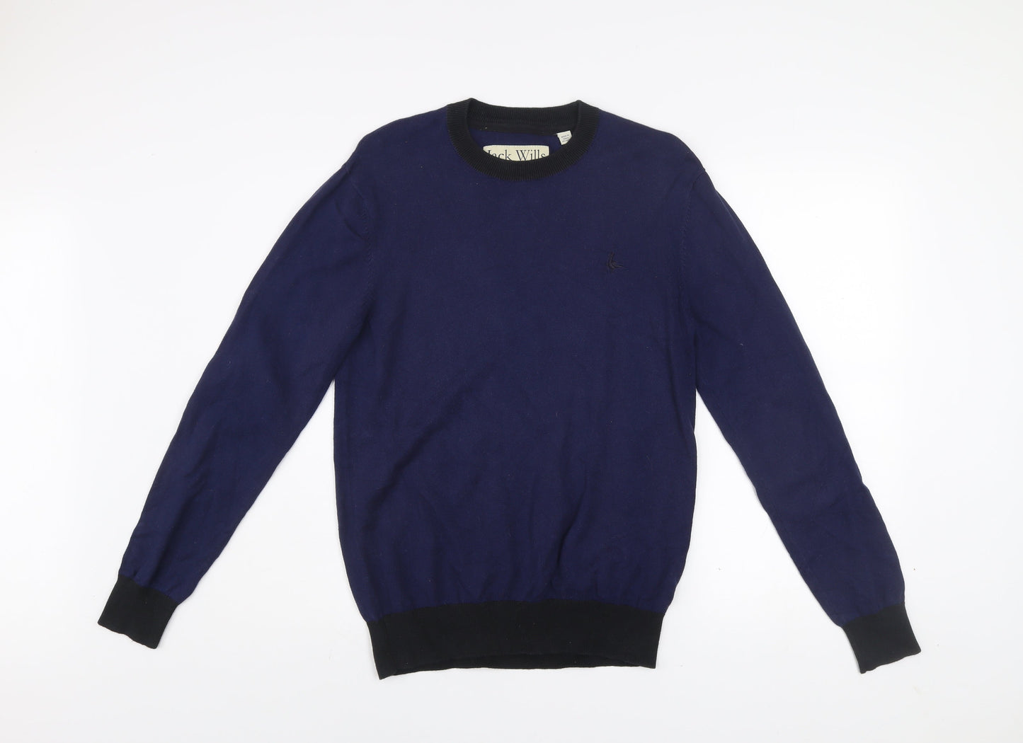 Jack Wills Men’s Blue Cotton Crew Neck Pullover Jumper Size M