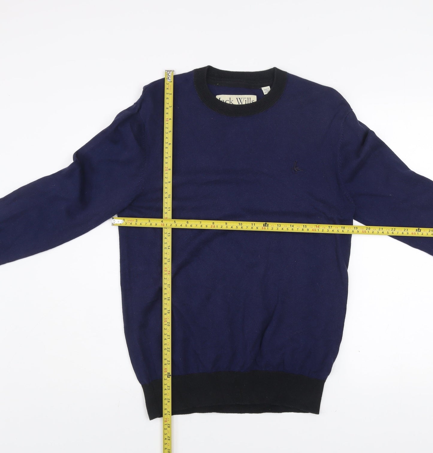 Jack Wills Men’s Blue Cotton Crew Neck Pullover Jumper Size M