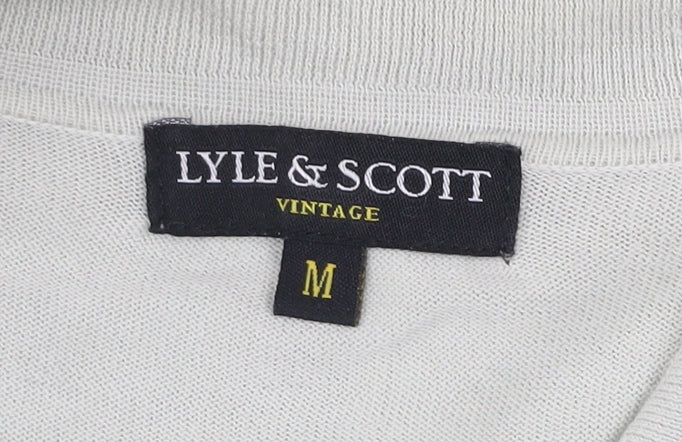 Lyle & Scott Vintage Men's Beige Cotton Short Sleeve Polo Shirt M