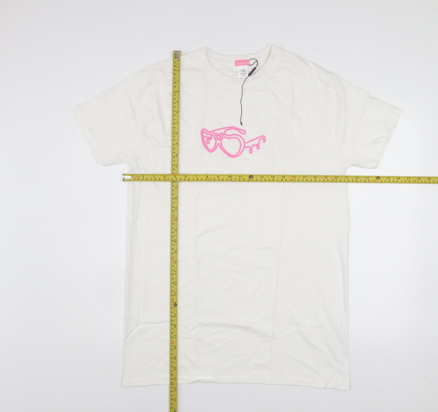 I Saw It First Women's White Cotton Love Island T-Shirt Size S