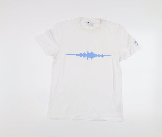 Umbro Men’s White Graphic Print Cotton Short Sleeve T-Shirt Size S