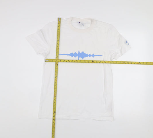 Umbro Men’s White Graphic Print Cotton Short Sleeve T-Shirt Size S