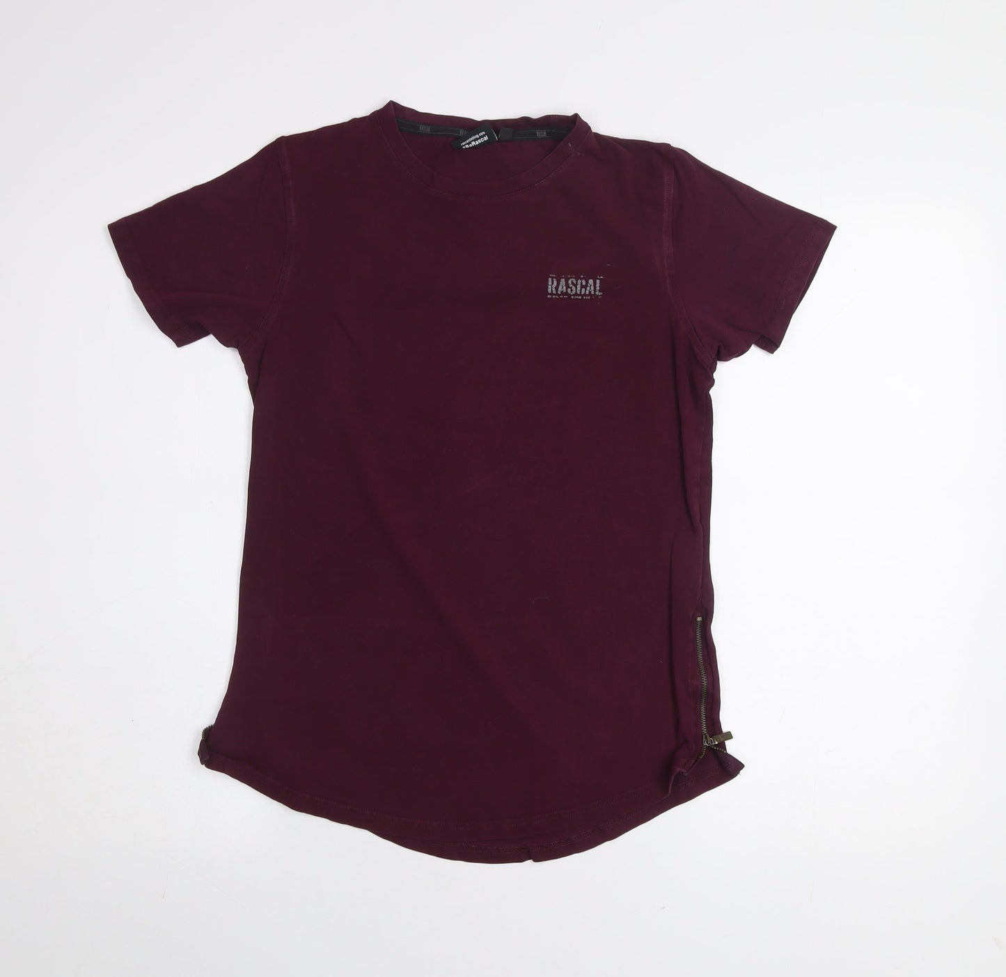 Rascal Boys Red XL Short Sleeve Cotton Zip Detail T-Shirt