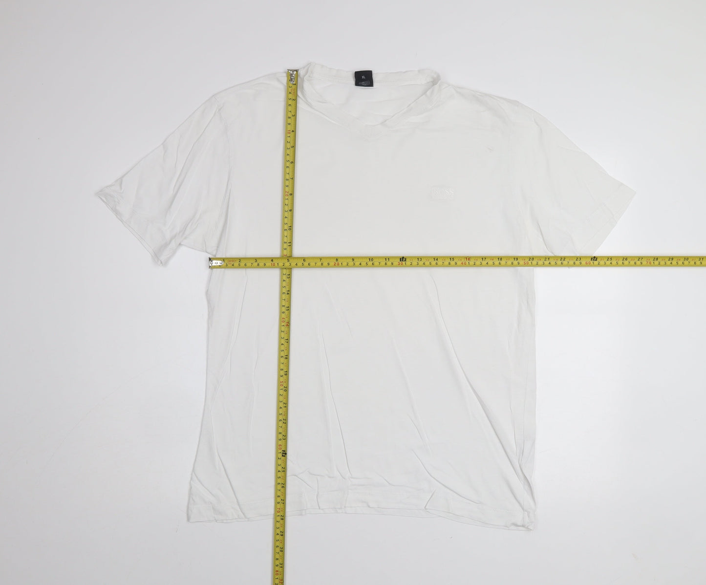 Hugo Boss Men's White Cotton Regular Fit Short Sleeve T-Shirt XL