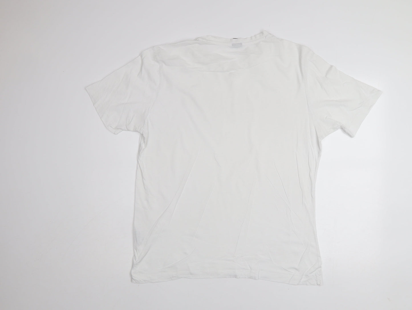 Hugo Boss Men's White Cotton Regular Fit Short Sleeve T-Shirt XL