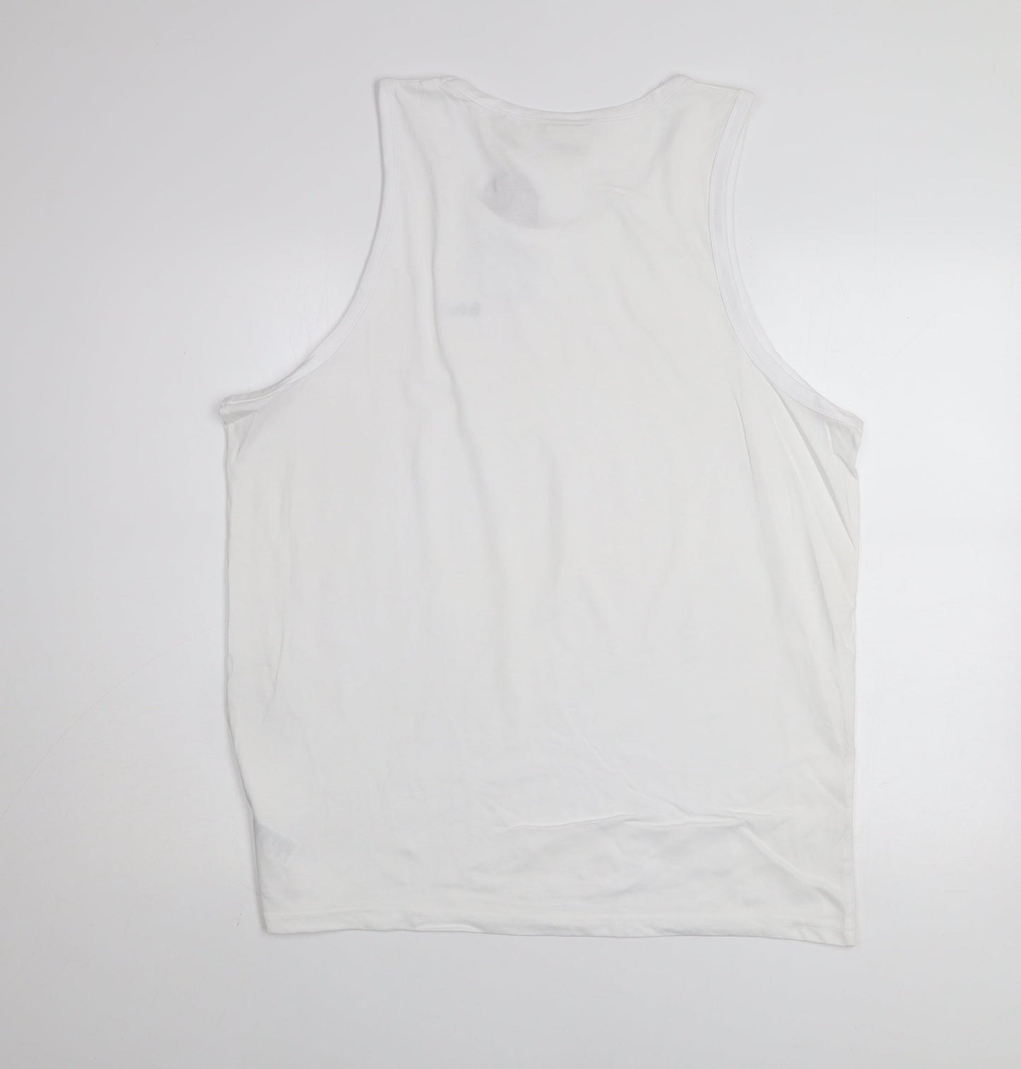 Lee Cooper Men's White XL Sleeveless Cotton Vest Top