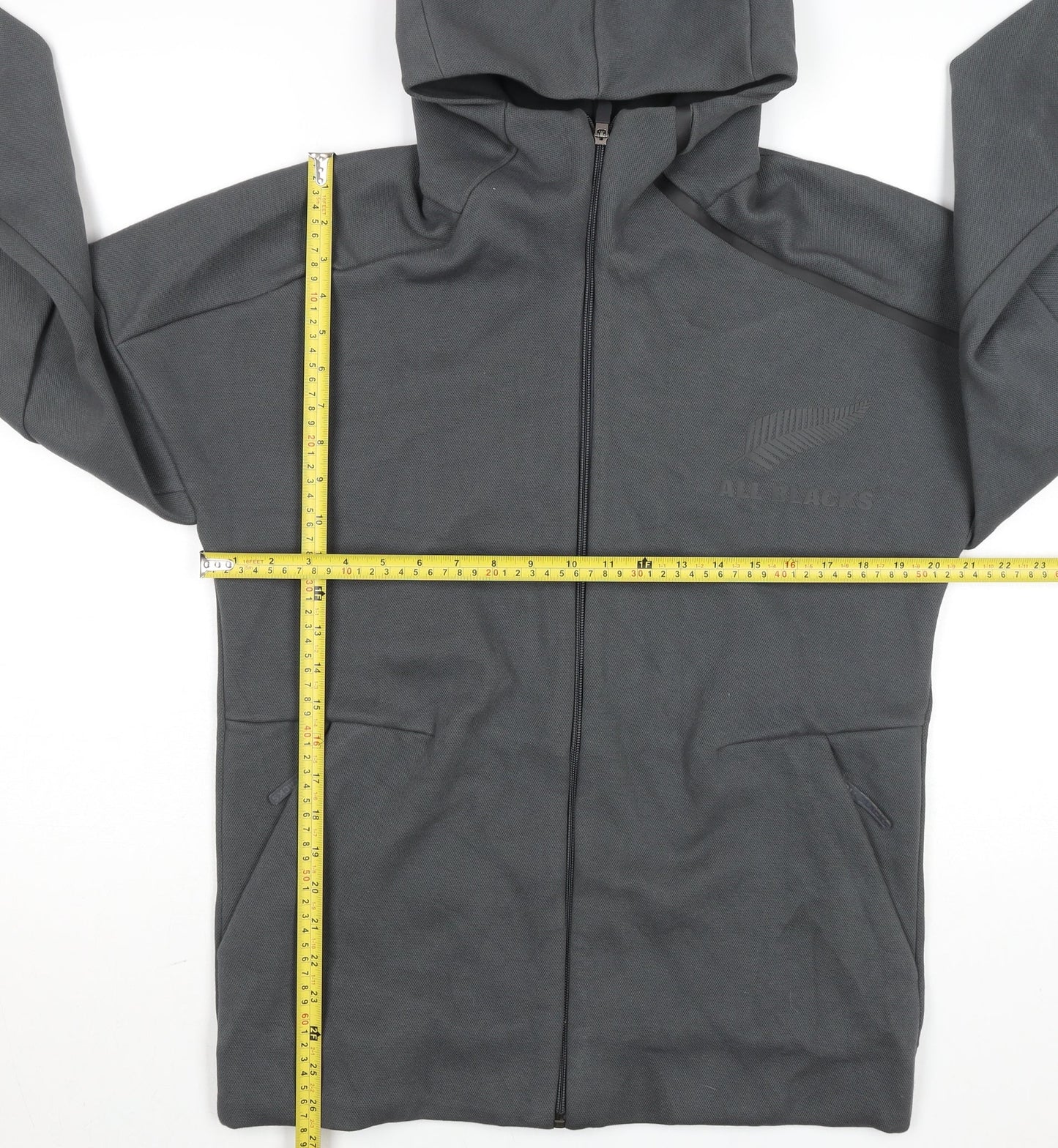 Adidas Men’s Grey All Blacks Full Zip Hooded Track Jacket Size M