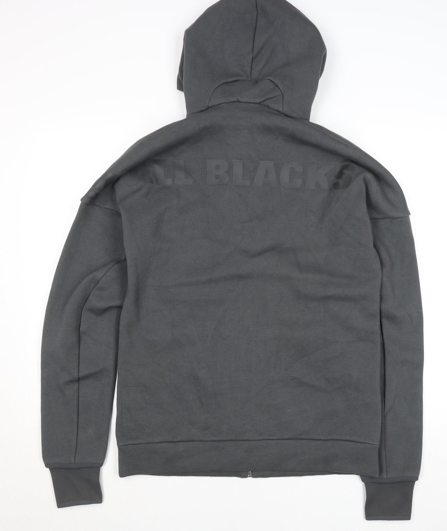 Adidas Men’s Grey All Blacks Full Zip Hooded Track Jacket Size M