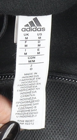 Adidas Men’s Grey All Blacks Full Zip Hooded Track Jacket Size M