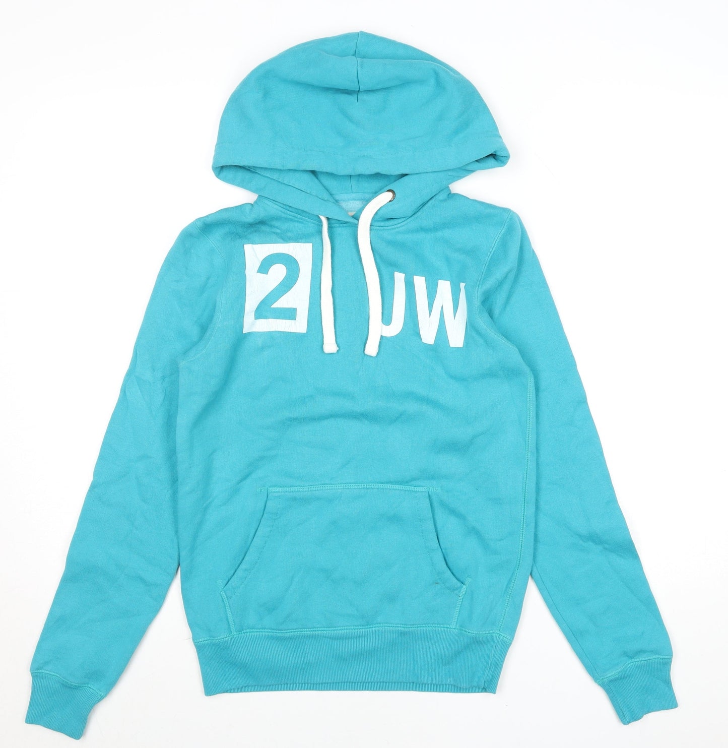 Jack Wills Womens Blue Pullover Hoodie UK 8 Cotton Blend Casual