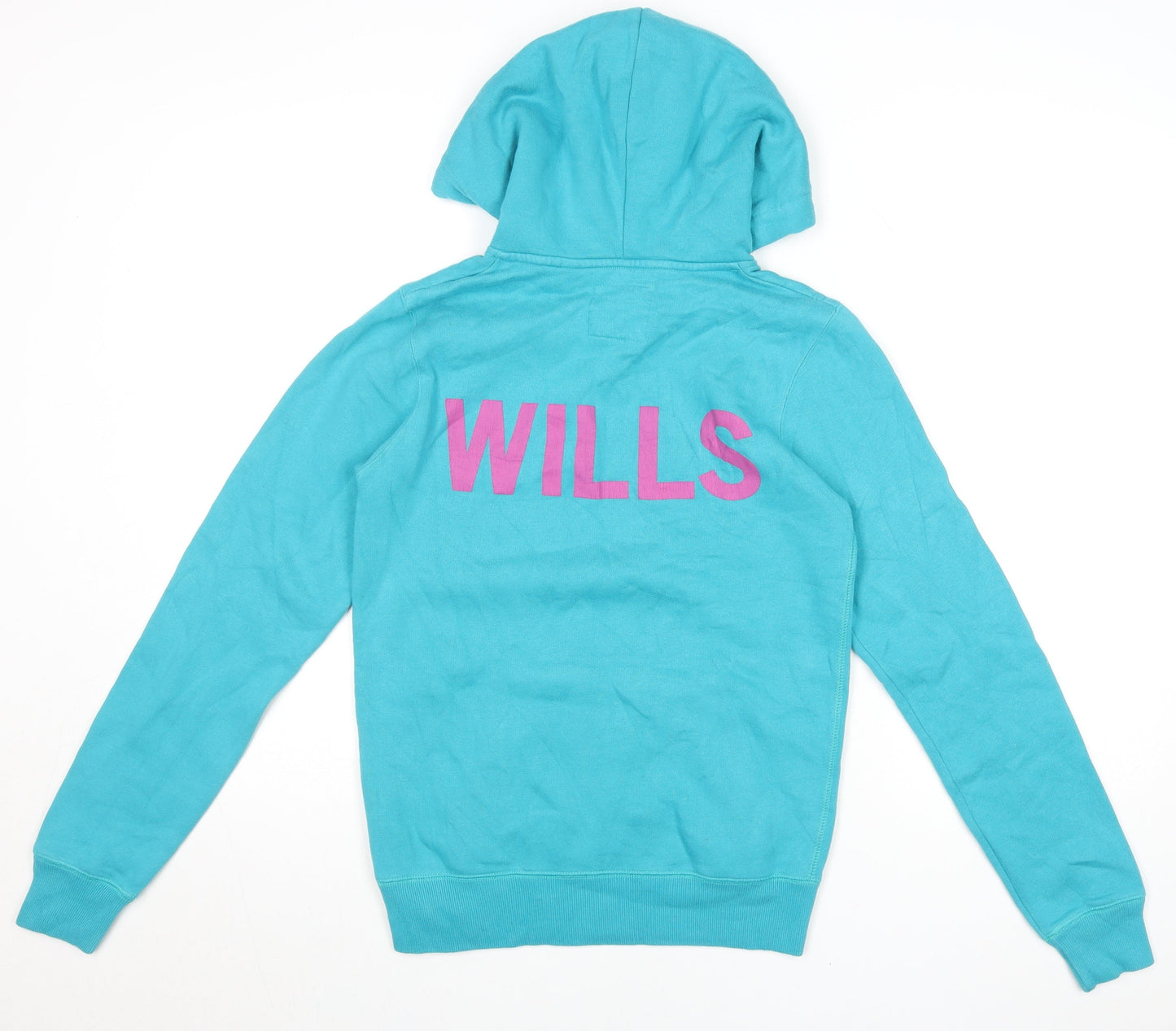 Jack Wills Womens Blue Pullover Hoodie UK 8 Cotton Blend Casual